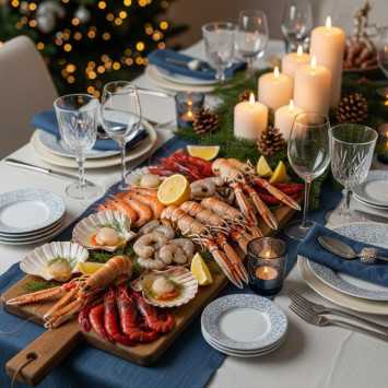 Lote de navidad PREMIUM 1: langostino XXL salvaje, cigala premium, gamba roja alistada, camarón y pastel de cabracho