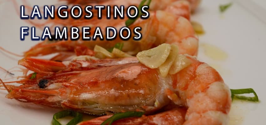 receta langostinos flambeados